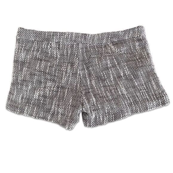 Joie cotton shorts tweed-like knit soft fabric grey/white size 10 - Picture 3 of 7